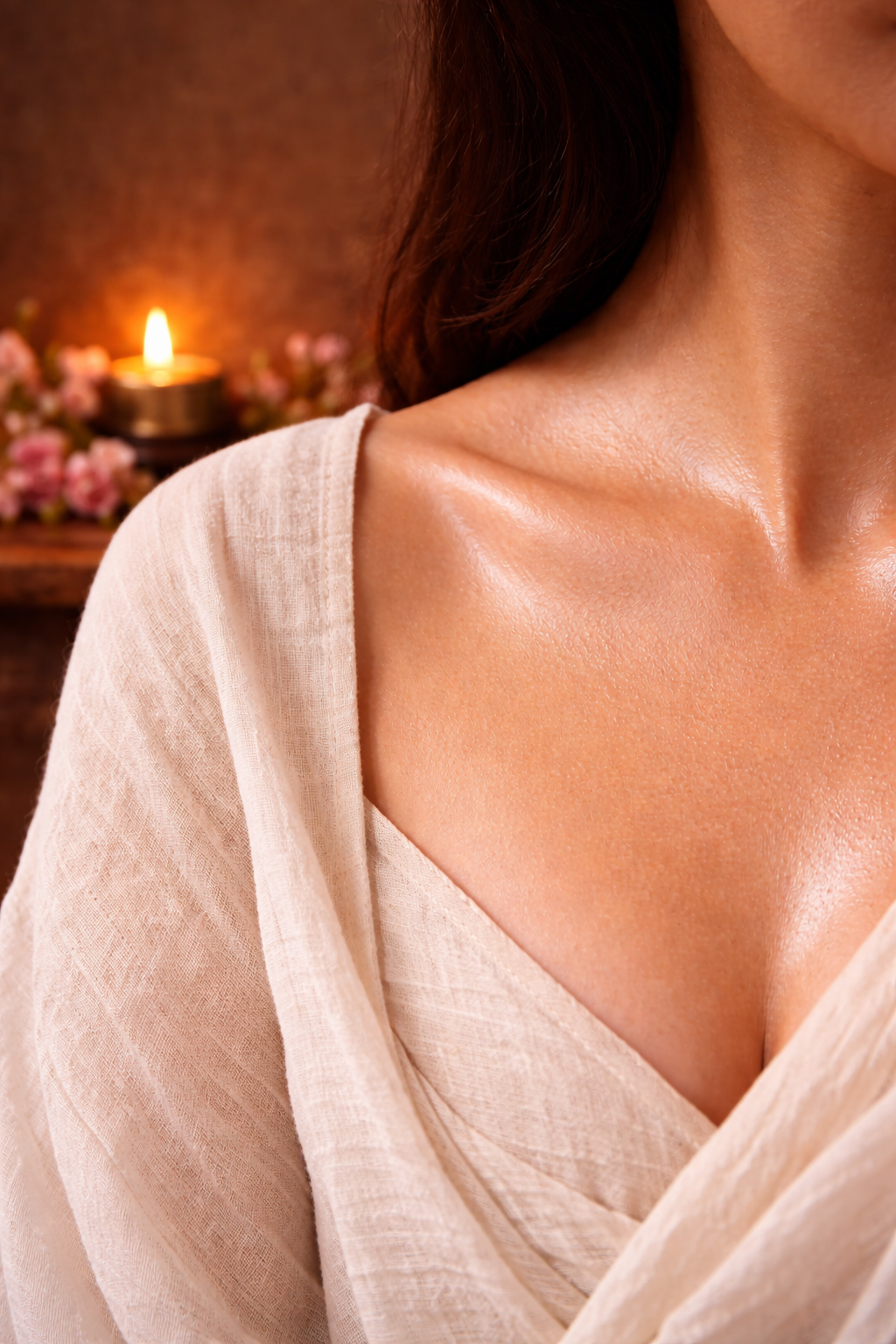 Two bottles of body oil